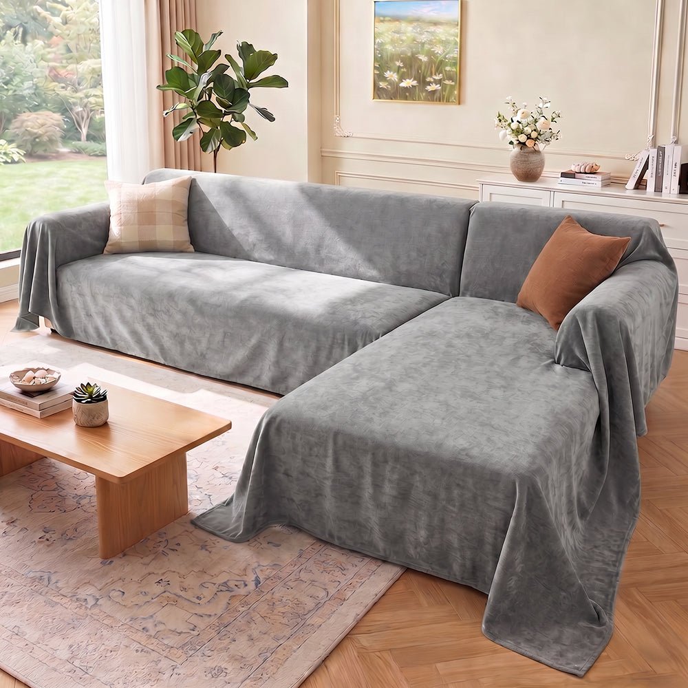 Soft and Waterproof Scratch-Resistant Non-Linting Throw Sectional Couch Cover - Pawtique