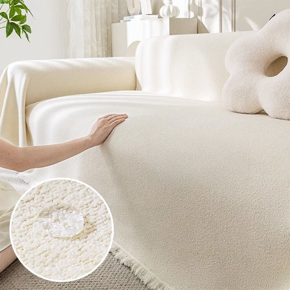 Soft Water-resistant Teddy Plush Throw Couch Cover - Pawtique