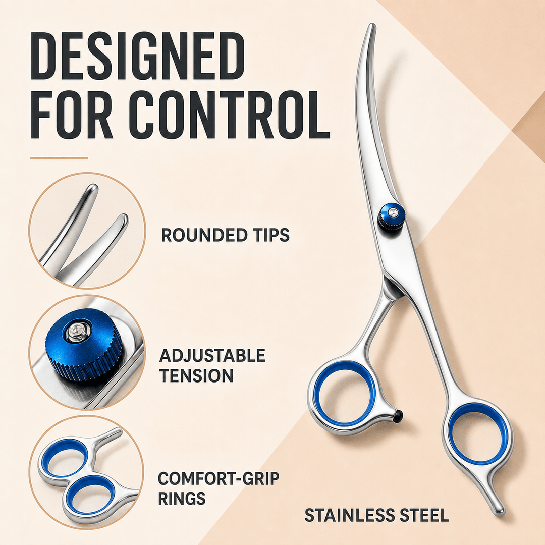 Stainless Steel Pet Grooming Scissors &amp; Comb - Pawtique