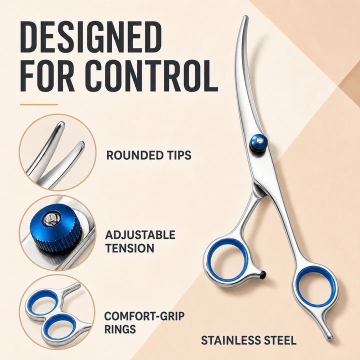 Stainless Steel Pet Grooming Scissors &amp; Comb - Pawtique