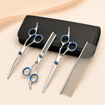 Stainless Steel Pet Grooming Scissors & Comb - Pawtique