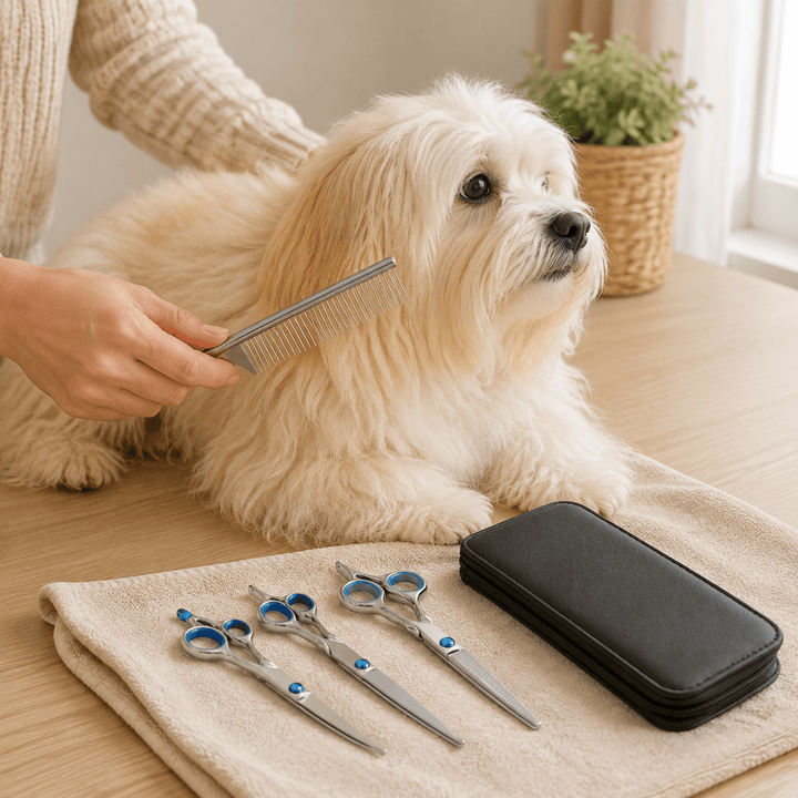 Stainless Steel Pet Grooming Scissors &amp; Comb - Pawtique