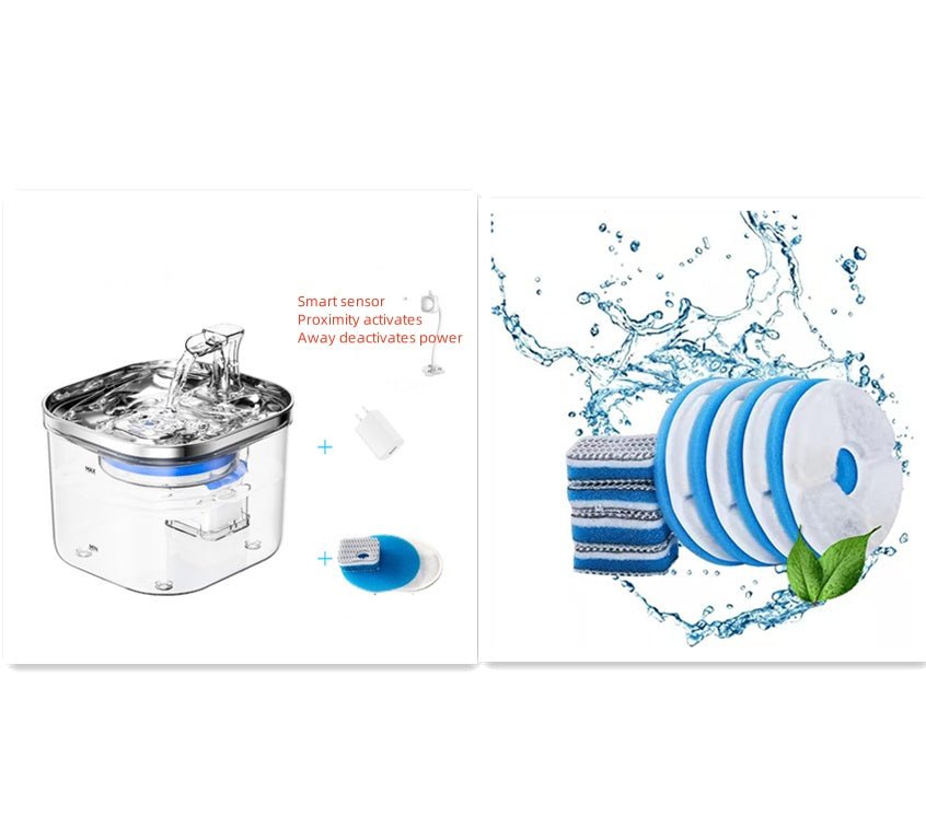 Stainless Steel Pet Water Fountain 2L - Pawtique