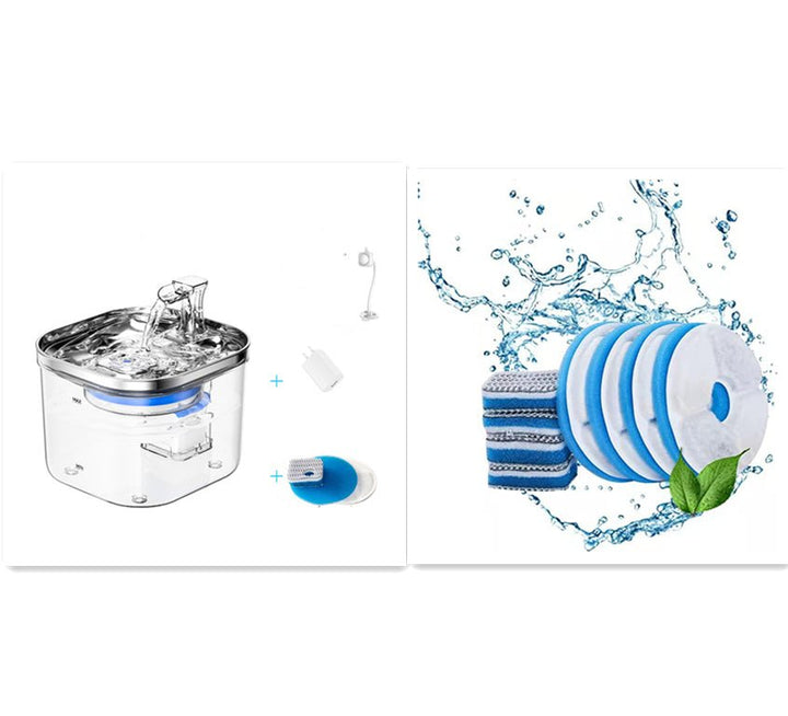 Stainless Steel Pet Water Fountain 2L - Pawtique