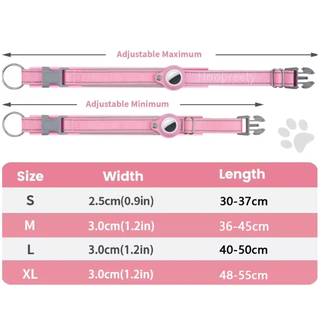 Strong Reflective Airtag Dog Collar - Pawtique