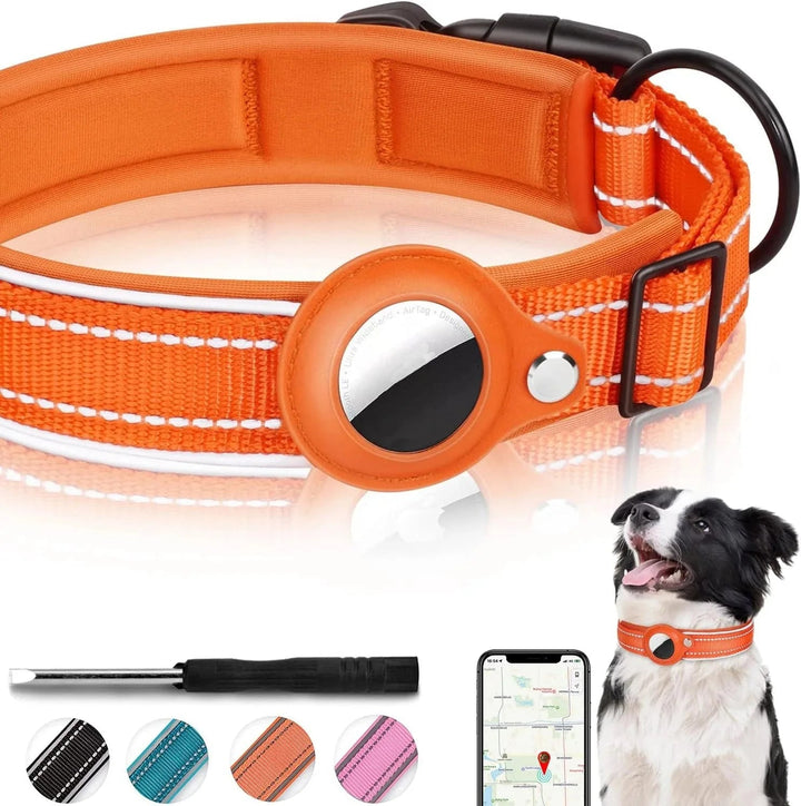 Strong Reflective Airtag Dog Collar - Pawtique