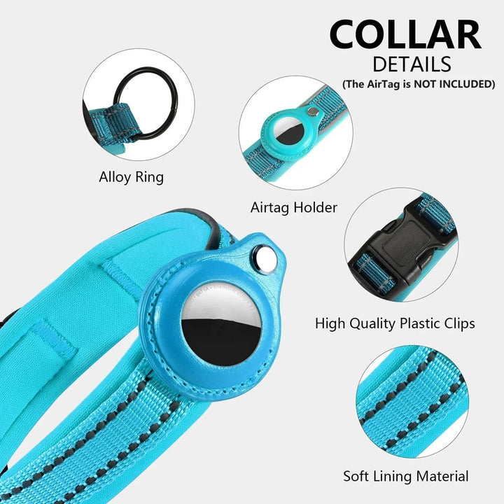 Strong Reflective Airtag Dog Collar - Pawtique