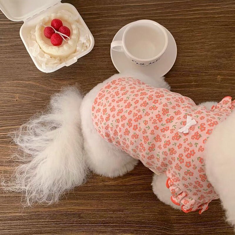 Sweet Flower Sleeve Dog Cat Vest - Pawtique