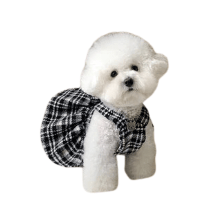 Sweet Houndstooth Printed Dog Dress/T-shirt - Pawtique