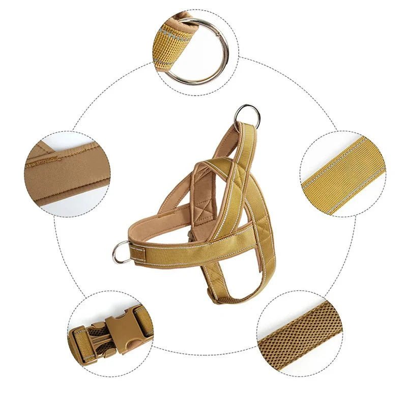 Tactical Chest Harness for Dogs – Adjustable Nylon Harness - Pawtique