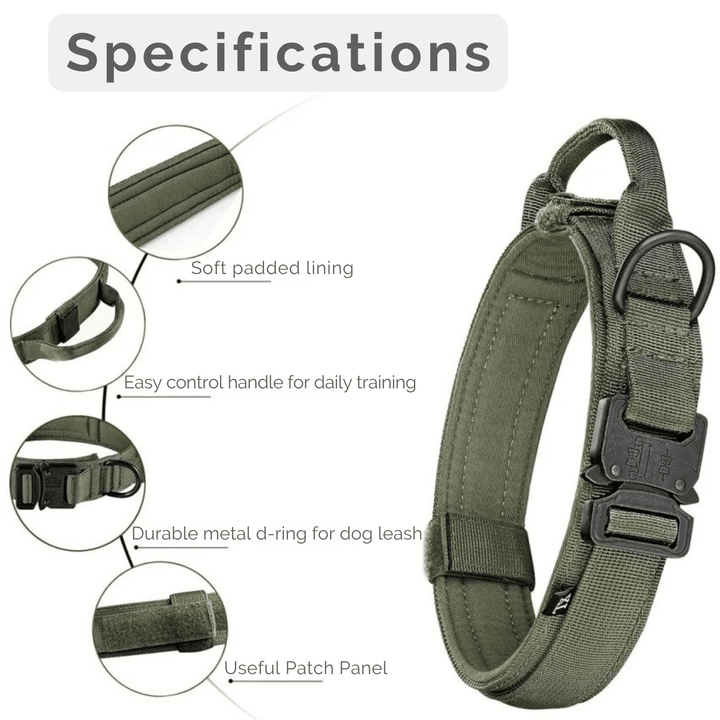 Tactical Dog Collar &amp; Leash Set - Pawtique