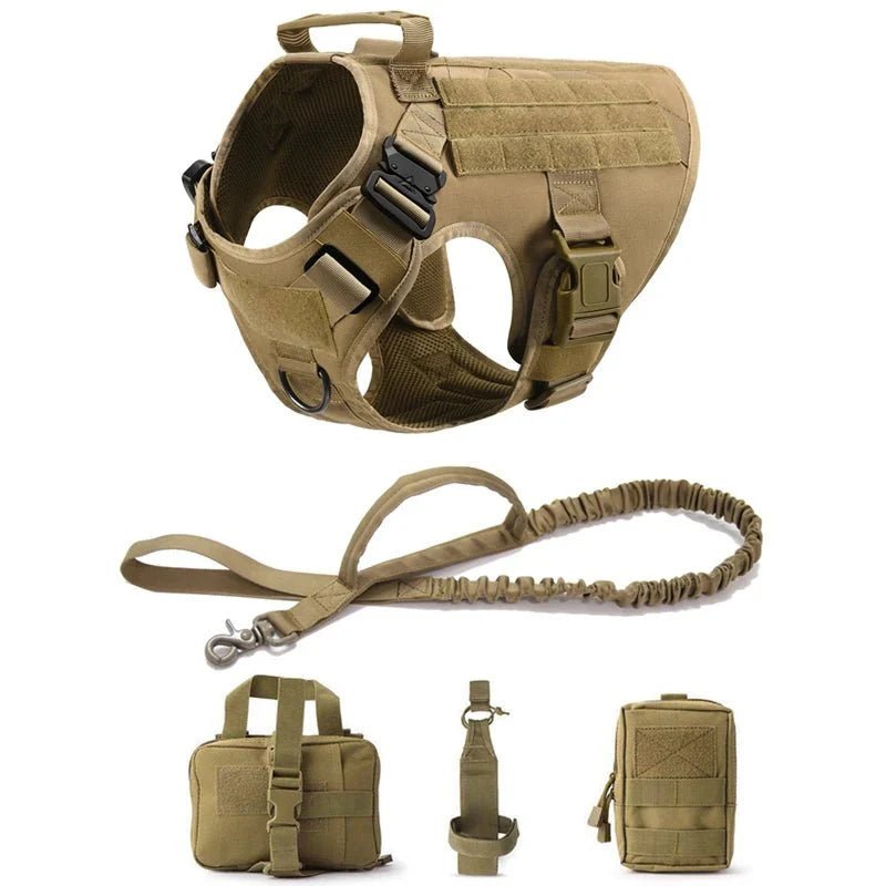 Tactical Dog Harness with Leash – Military Vest for Dogs - Pawtique