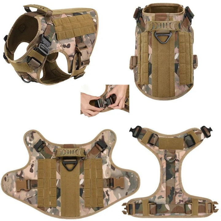 Tactical Dog Harness with Leash – Military Vest for Dogs - Pawtique