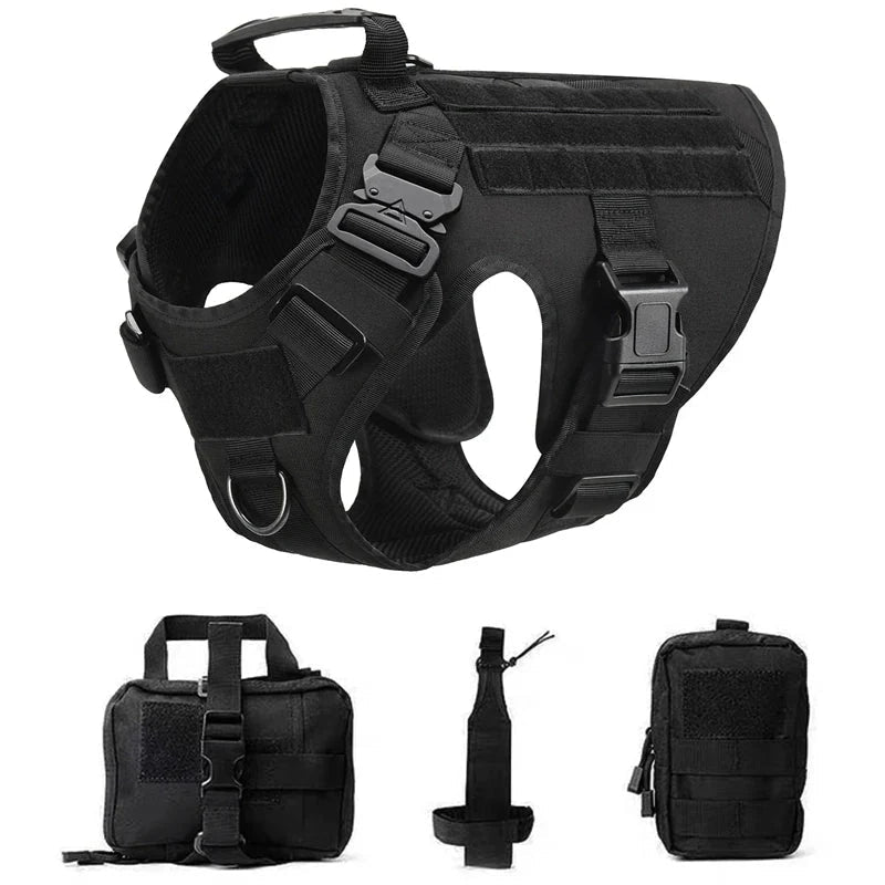 Tactical Dog Harness with Leash – Military Vest for Dogs - Pawtique