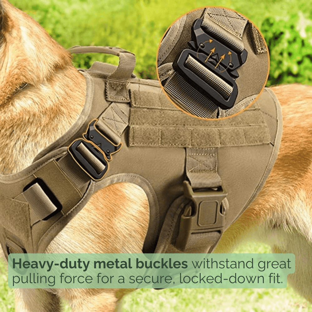 Tactical Dog Harness with Leash – Military Vest for Dogs - Pawtique