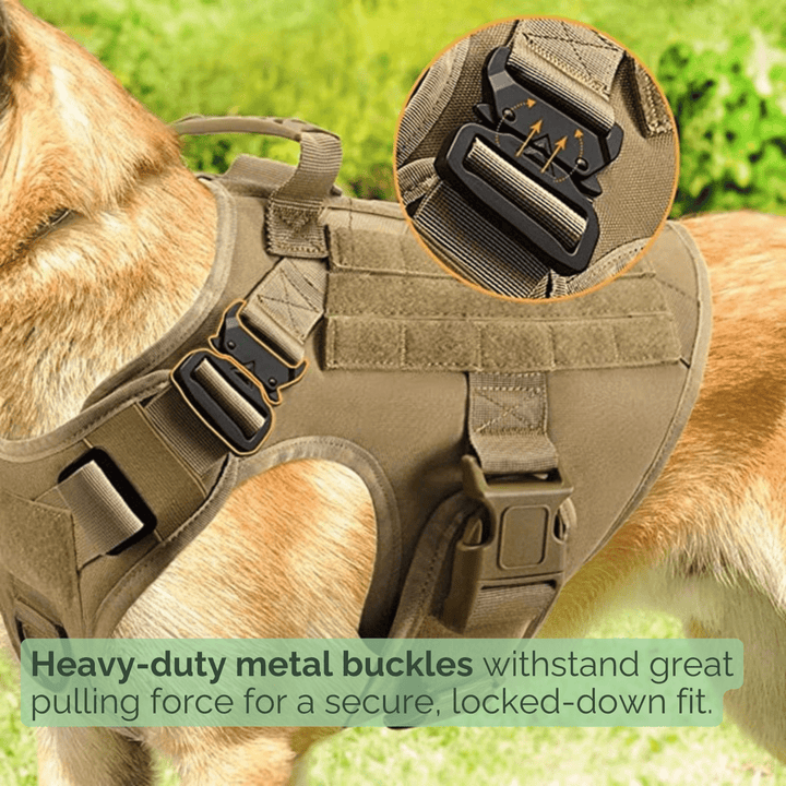 Tactical Dog Harness with Leash – Military Vest for Dogs - Pawtique