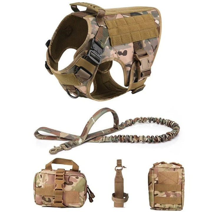 Tactical Dog Harness with Leash – Military Vest for Dogs - Pawtique