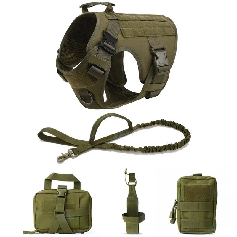 Tactical Dog Harness with Leash – Military Vest for Dogs - Pawtique