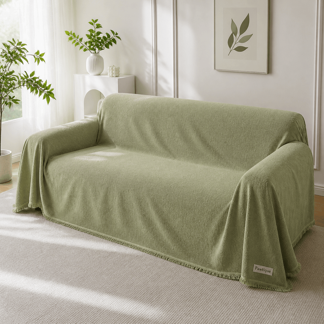 TeddyCloud Water-Resistant Plush Throw Couch Cover - Pawtique