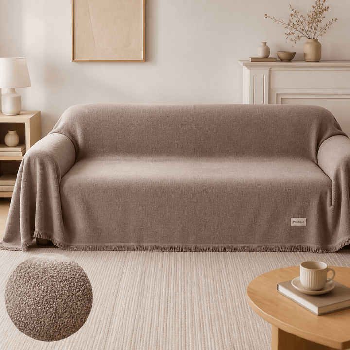 TeddyCloud Water-Resistant Plush Throw Couch Cover - Pawtique
