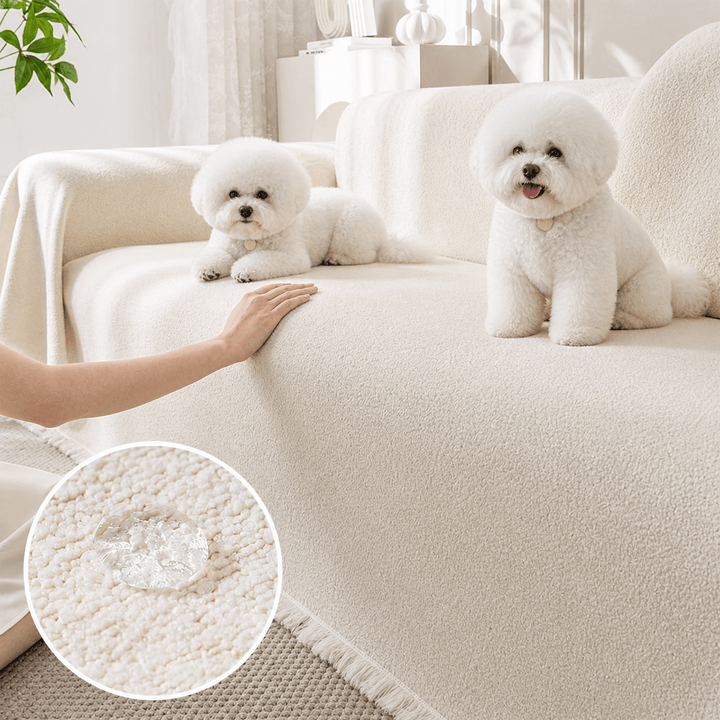 TeddyCloud Water-Resistant Plush Throw Couch Cover - Pawtique