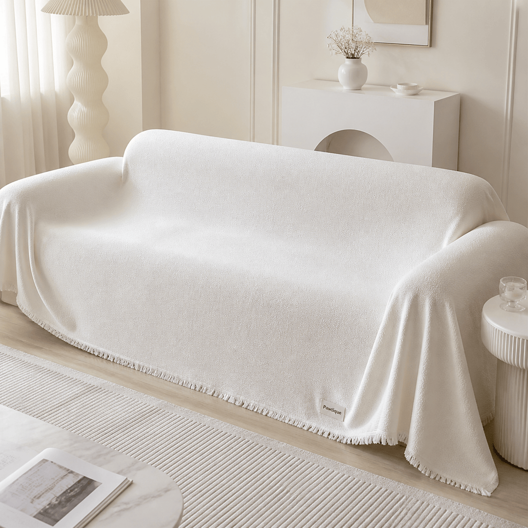 TeddyCloud Water-Resistant Plush Throw Couch Cover - Pawtique
