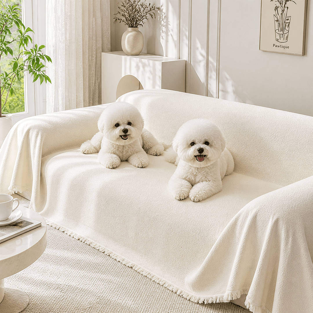TeddyCloud Water-Resistant Plush Throw Couch Cover - Pawtique
