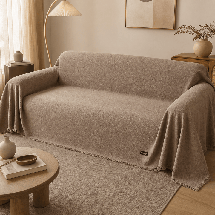 TeddyCloud Water-Resistant Plush Throw Couch Cover - Pawtique