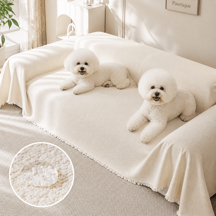 TeddyCloud Water-Resistant Plush Throw Couch Cover - Pawtique