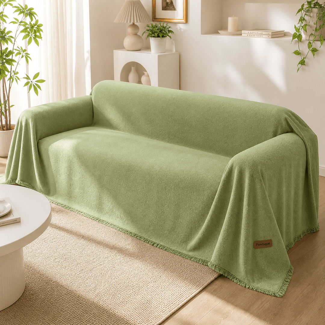 TeddyCloud Water-Resistant Plush Throw Couch Cover - Pawtique