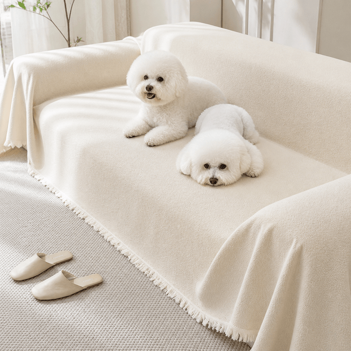 TeddyCloud Water-Resistant Plush Throw Couch Cover - Pawtique