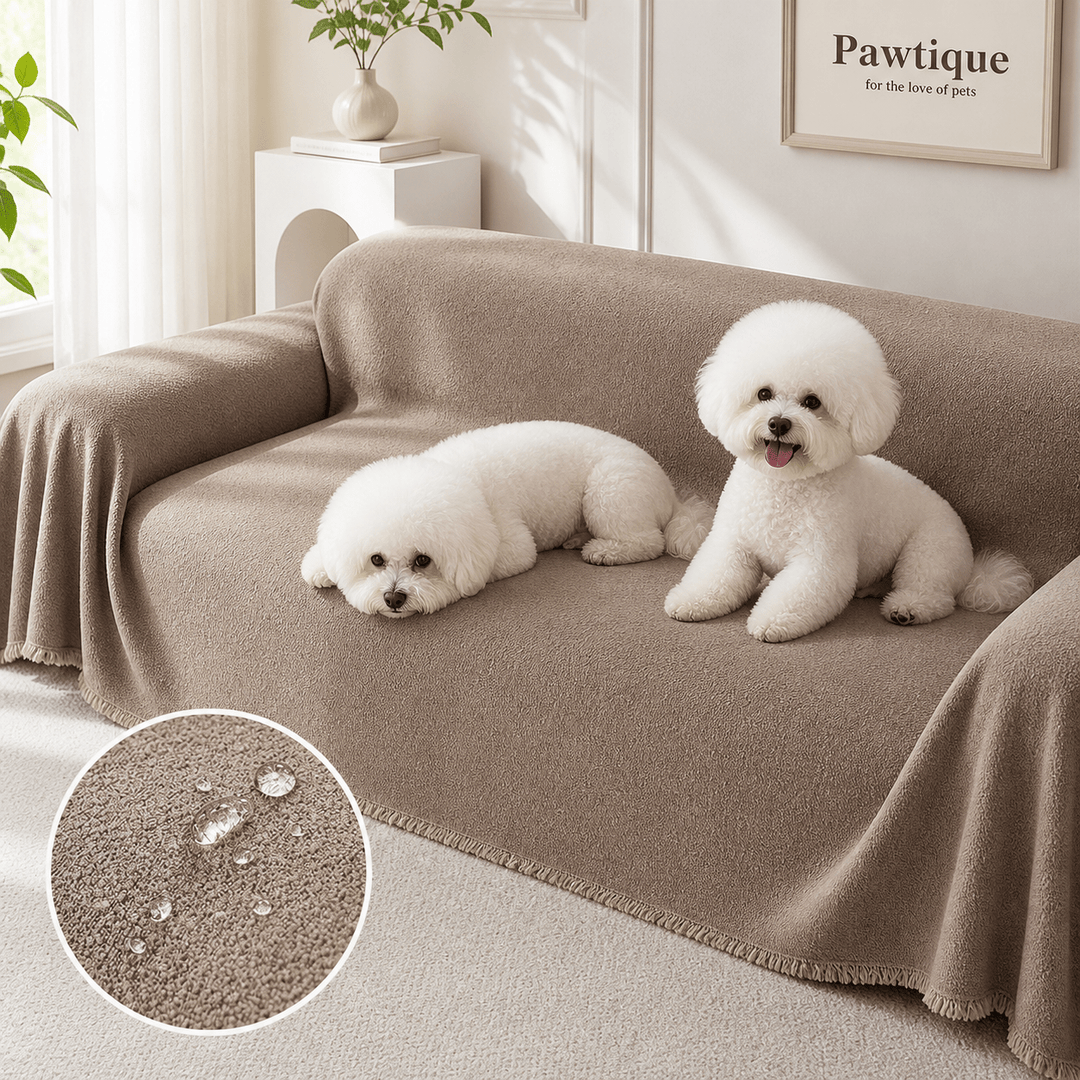 TeddyCloud Water-Resistant Plush Throw Couch Cover - Pawtique