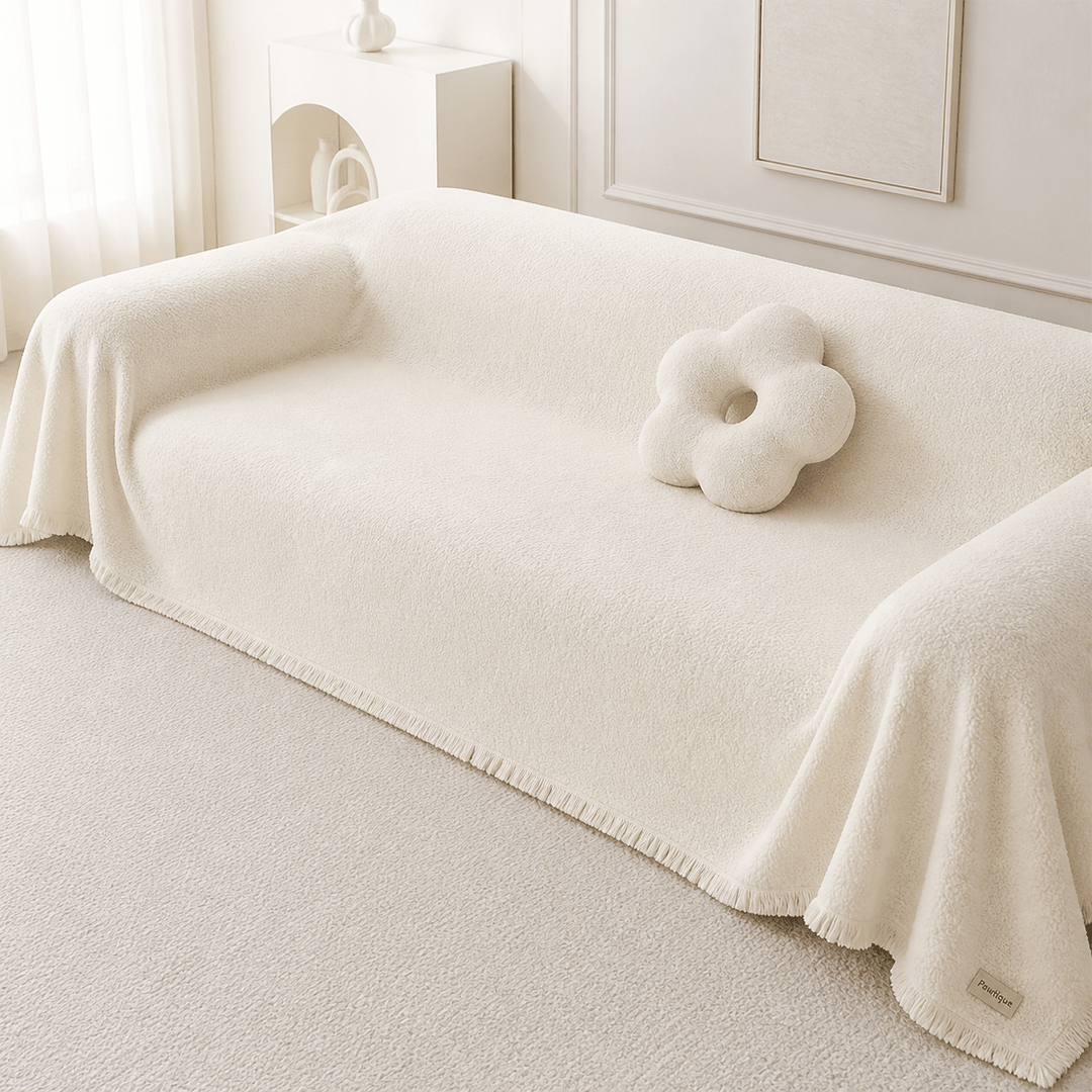 TeddyCloud Water-Resistant Plush Throw Couch Cover - Pawtique
