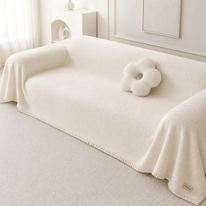 TeddyCloud Water-Resistant Plush Throw Couch Cover - Pawtique