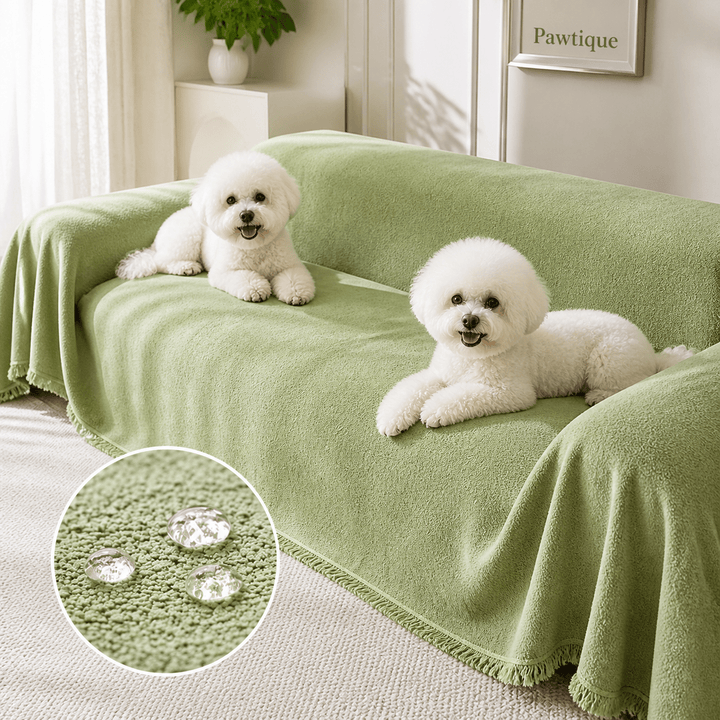 TeddyCloud Water-Resistant Plush Throw Couch Cover - Pawtique