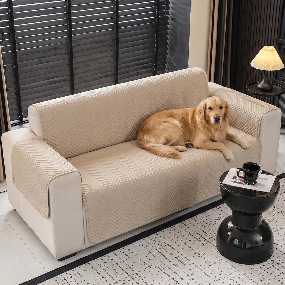 Water-Repellent Furniture Protection Recliner Couch Cover with Elastic Straps - Classic W - Pawtique