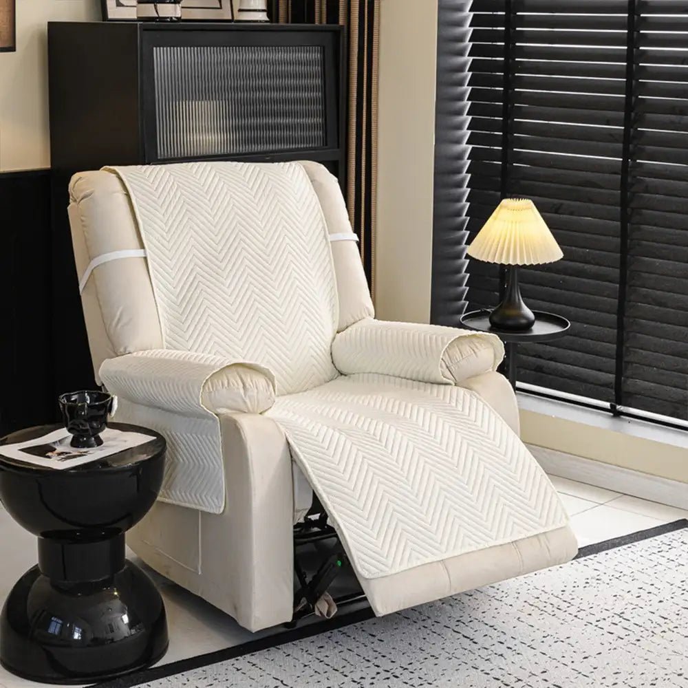 Water-Repellent Furniture Protection Recliner Couch Cover with Elastic Straps - Classic W - Pawtique