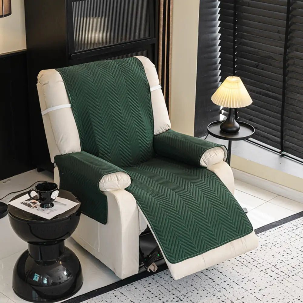 Water-Repellent Furniture Protection Recliner Couch Cover with Elastic Straps - Classic W - Pawtique