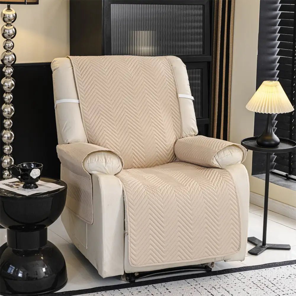 Water-Repellent Furniture Protection Recliner Couch Cover with Elastic Straps - Classic W - Pawtique