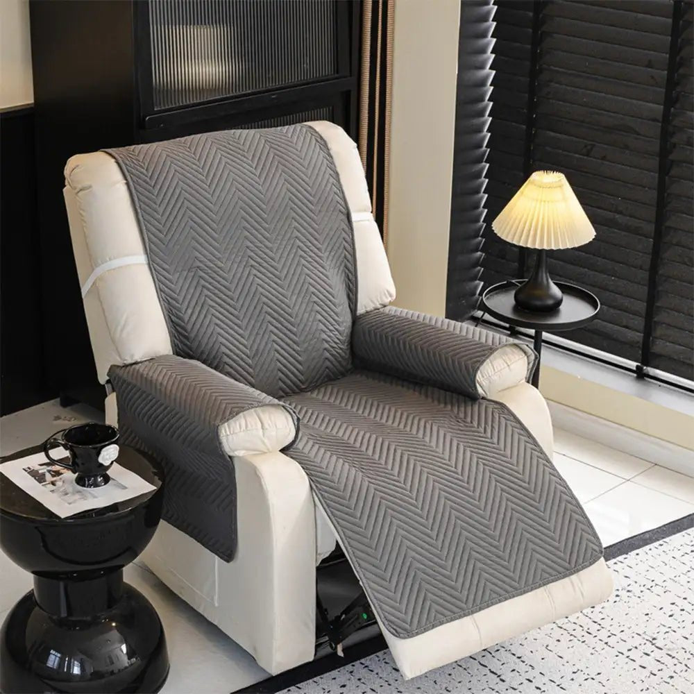 Water-Repellent Furniture Protection Recliner Couch Cover with Elastic Straps - Classic W - Pawtique