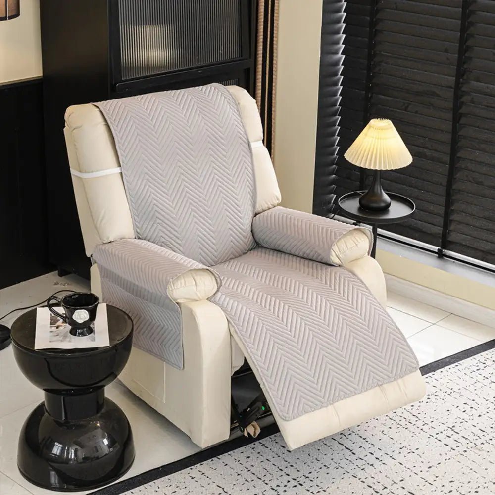 Water-Repellent Furniture Protection Recliner Couch Cover with Elastic Straps - Classic W - Pawtique