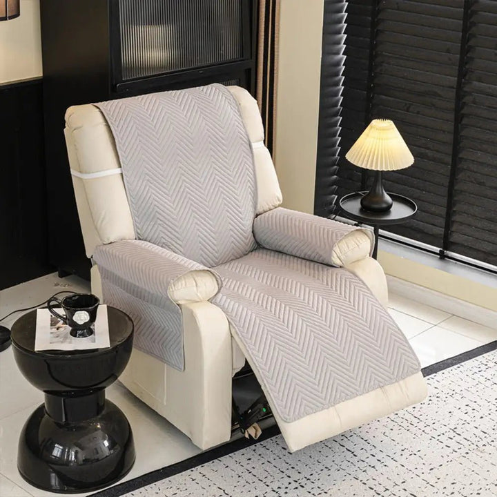 Water-Repellent Furniture Protection Recliner Couch Cover with Elastic Straps - Classic W - Pawtique