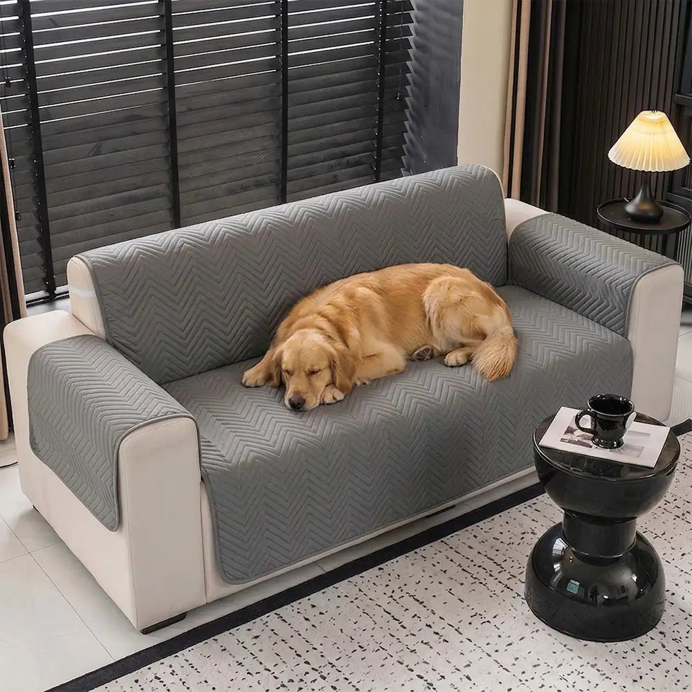 Water-Repellent Furniture Protection Recliner Couch Cover with Elastic Straps - Classic W - Pawtique