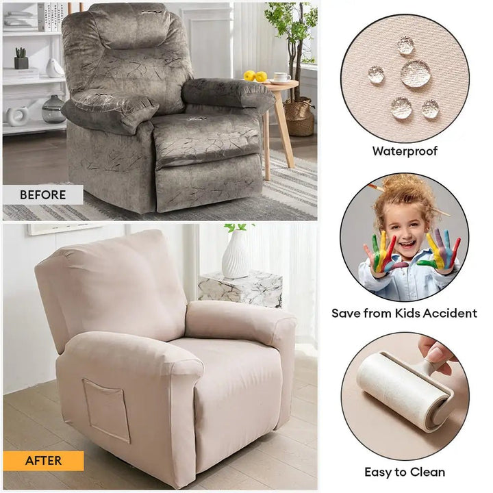 Water-Repellent Scratch-Resistant Elastic Full-Coverage Recliner Couch Cover - Pawtique