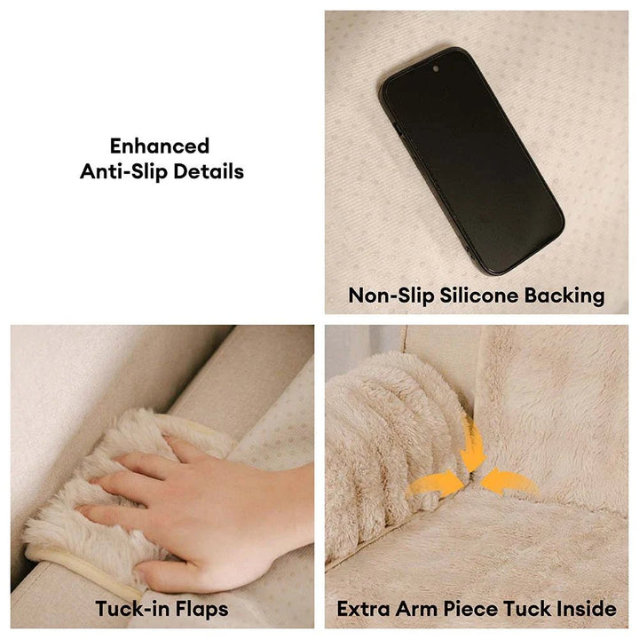 Water-resistant Fluffy Soft Furniture Protector Sectional Couch Cover-EverDry - Pawtique