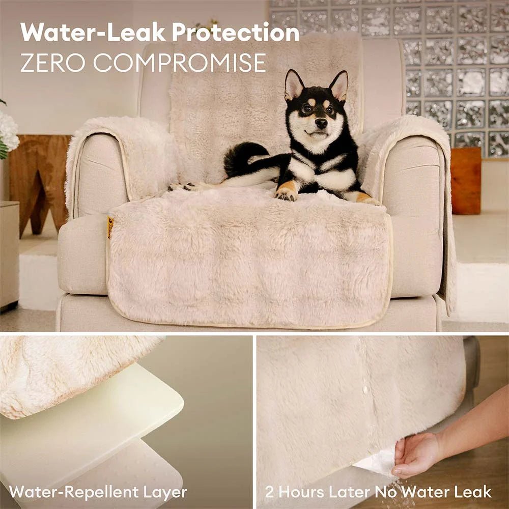Water-resistant Fluffy Soft Furniture Protector Sectional Couch Cover-EverDry - Pawtique