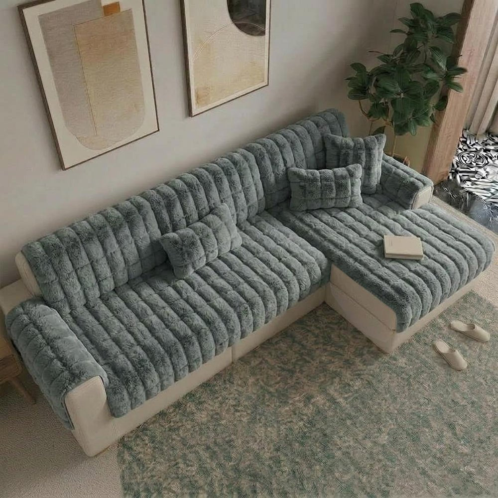 Water-resistant Fluffy Soft Furniture Protector Sectional Couch Cover-EverDry - Pawtique