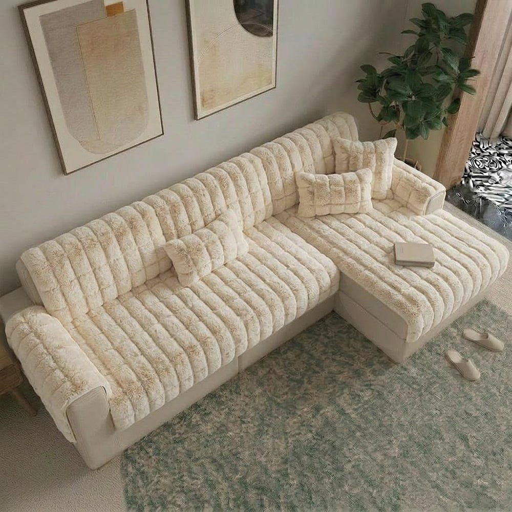 Water-resistant Fluffy Soft Furniture Protector Sectional Couch Cover-EverDry - Pawtique