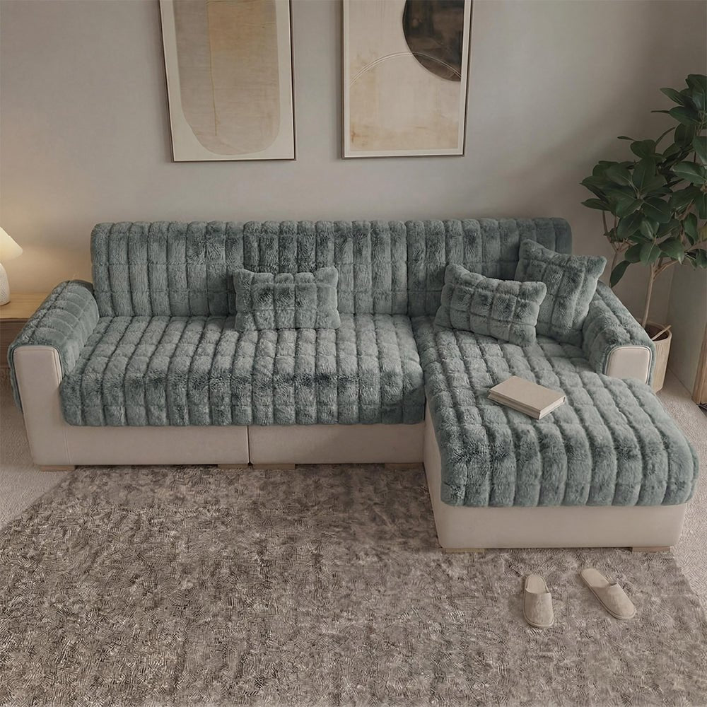 Water-resistant Fluffy Soft Furniture Protector Sectional Couch Cover-EverDry - Pawtique