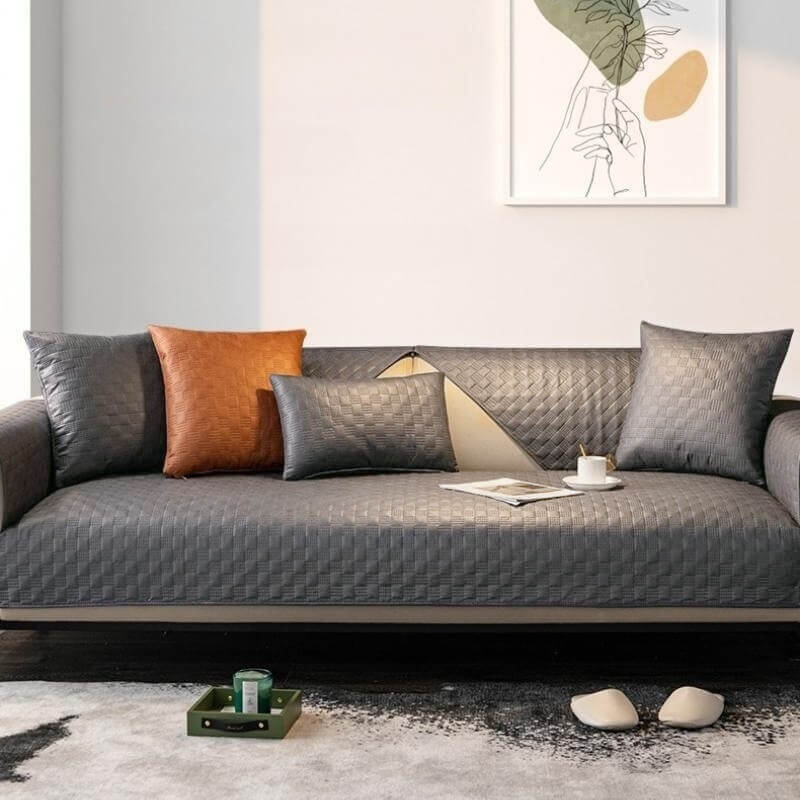 Water-resistant Leathaire Fabric Sofa Cover Furniture Protection Couch Cover - Pawtique